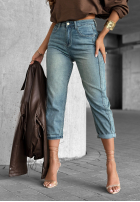 Spodnie jeansowe mom fit You Never Asked niebieskie