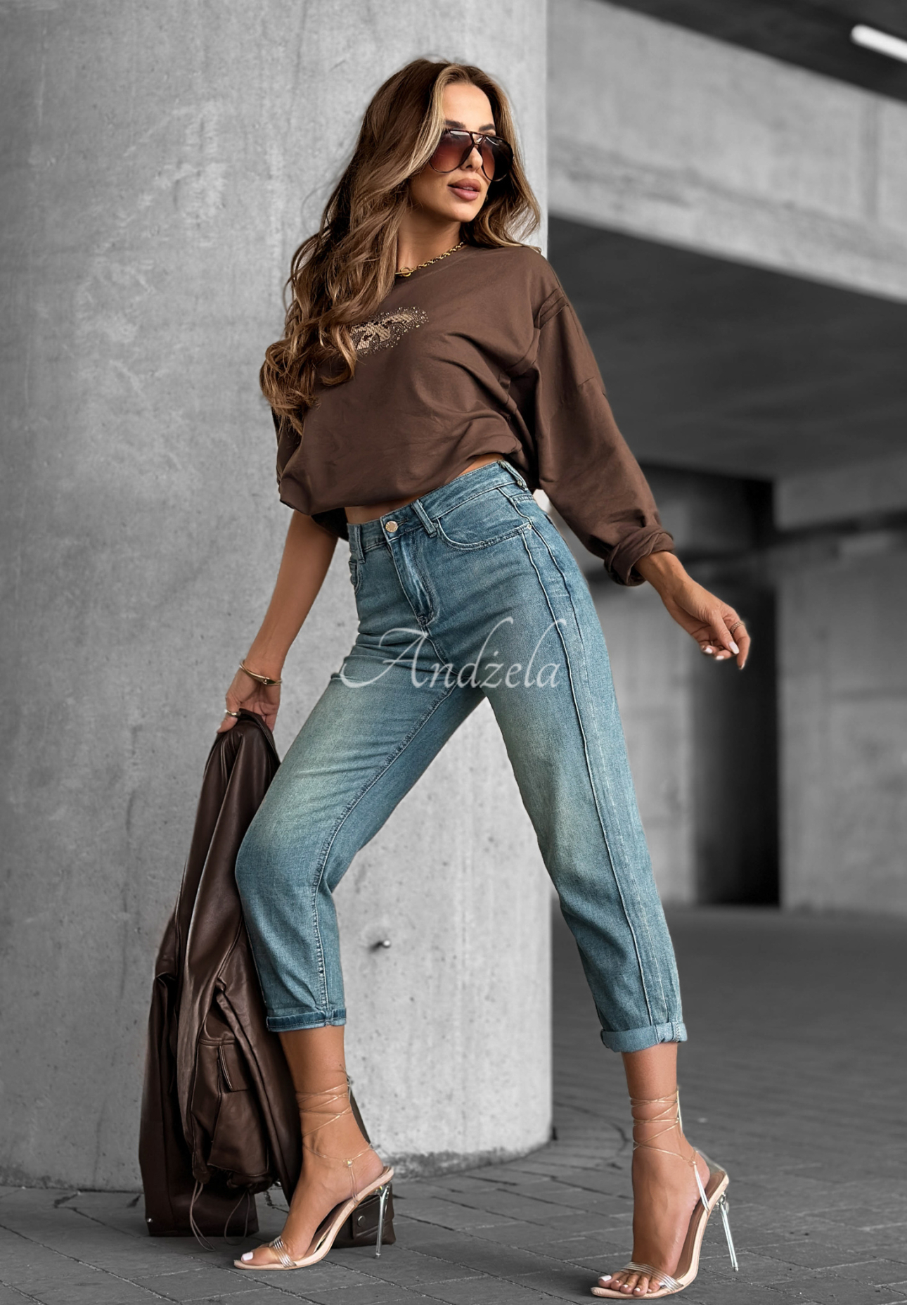 Denim pants mom fit You Never Asked blue