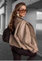 Skórzana kurtka Benjamin Hill beżowa