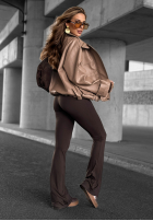 Skórzana kurtka Benjamin Hill beżowa