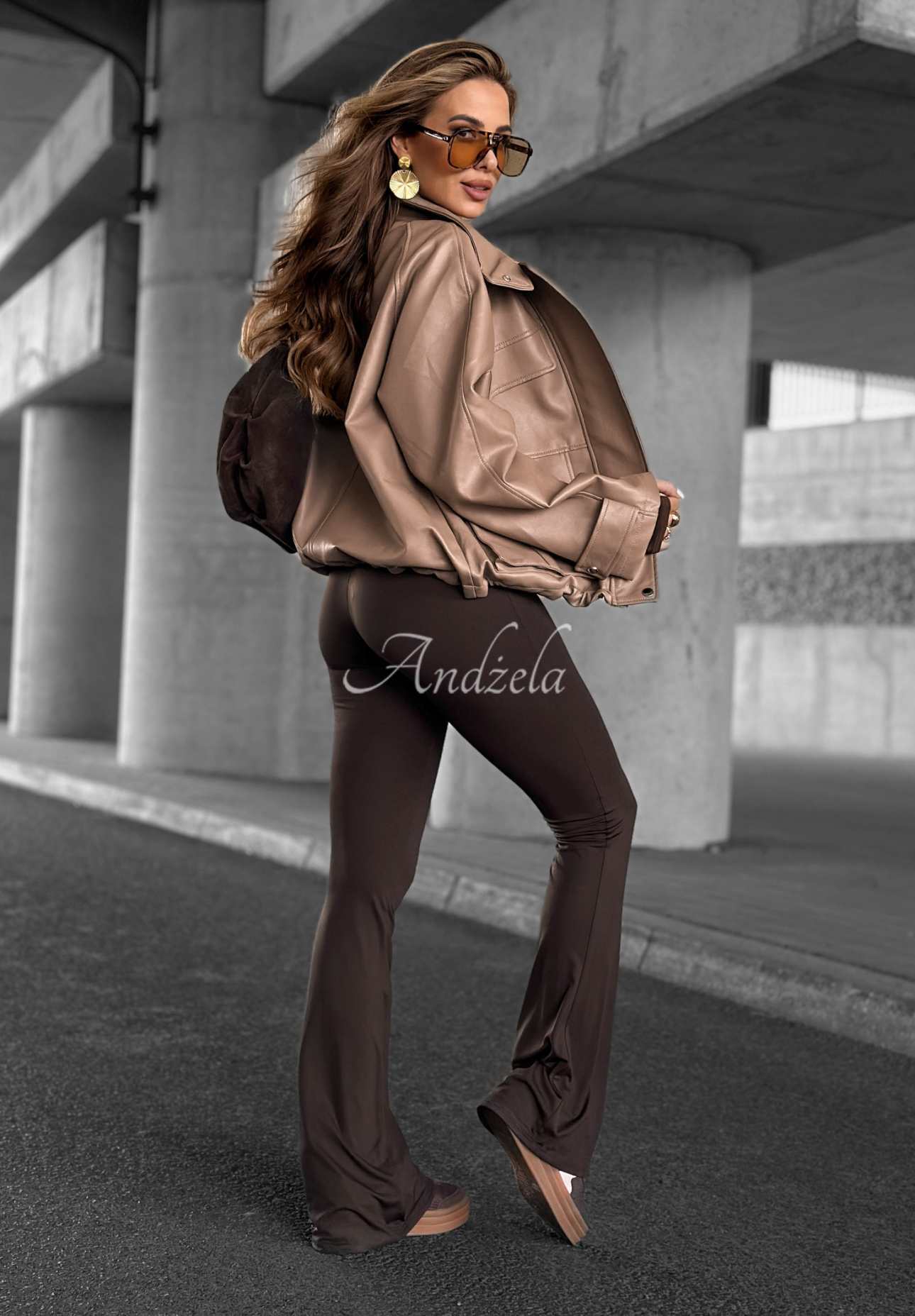 Skórzana kurtka ramoneska Benjamin Hill mokka