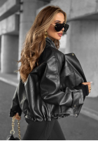 Skórzana kurtka ramoneska Benjamin Hill czarna