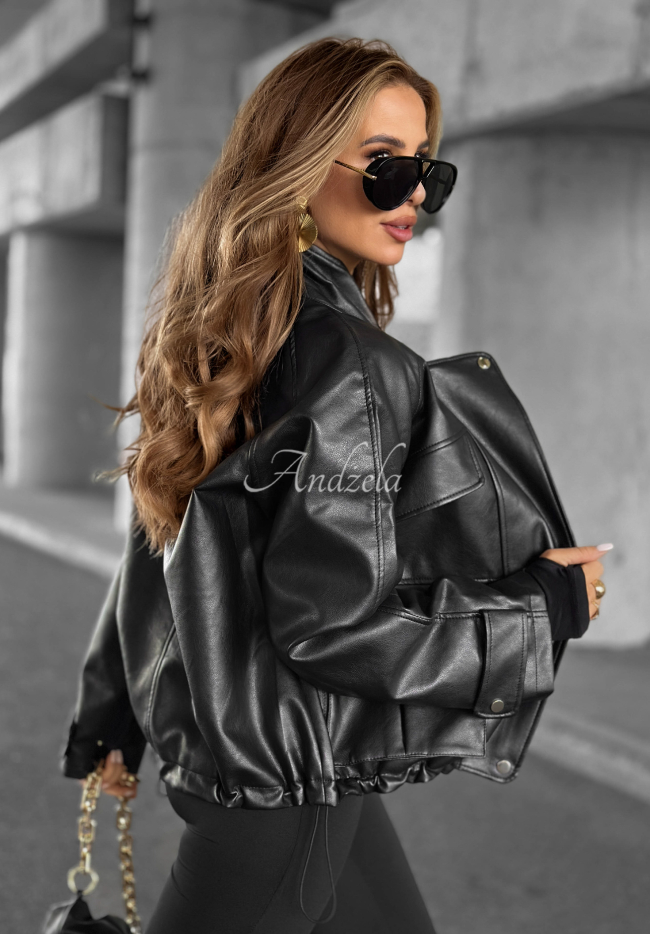 Benjamin Hill leather ramones jacket black