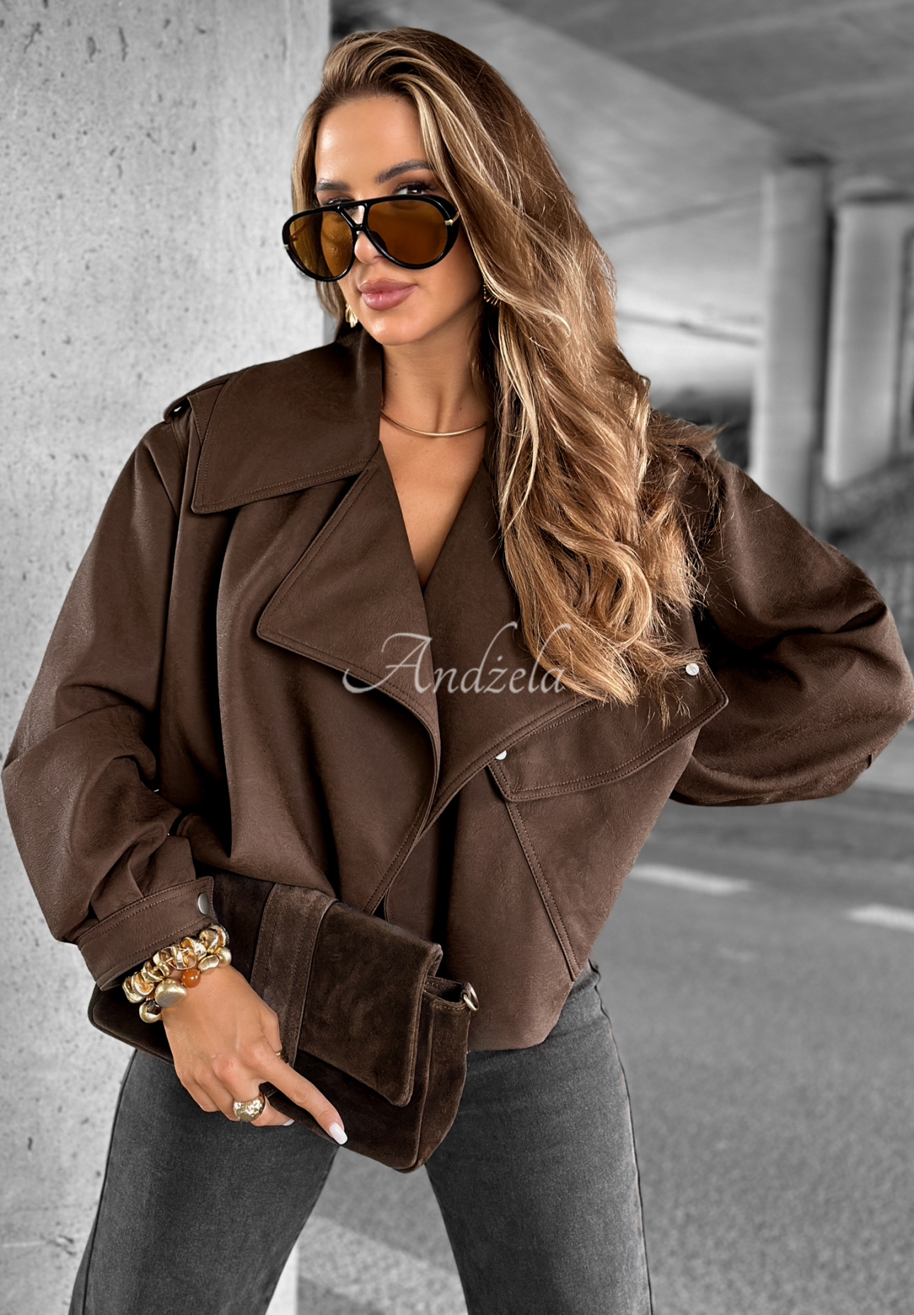 Find Myself chocolate short ramon jacket