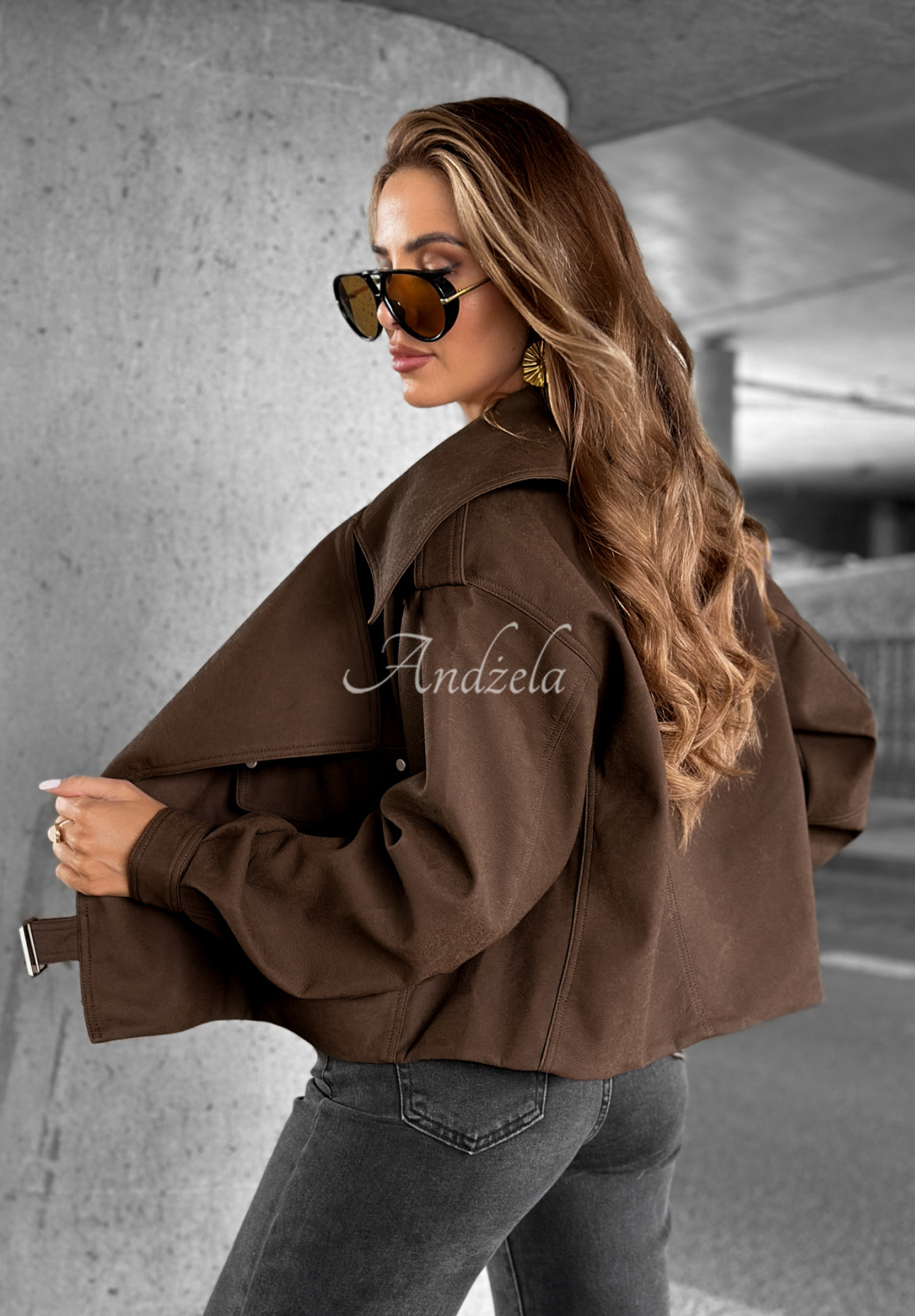 Find Myself chocolate short ramon jacket