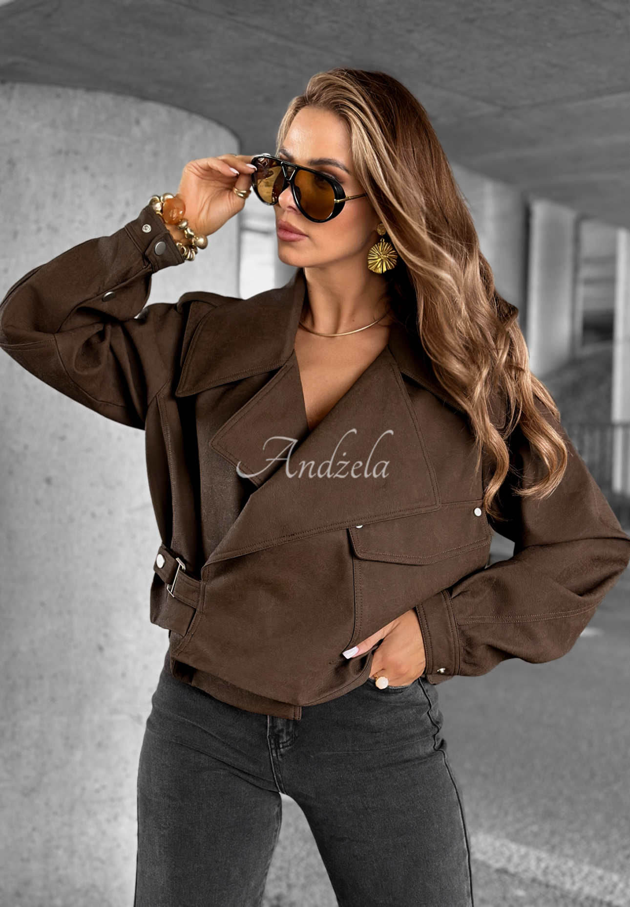 Find Myself chocolate short ramon jacket