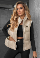 Pikowana kamizelka They Found Me ecru