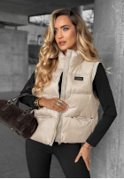 Pikowana kamizelka They Found Me ecru