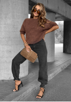 Sweter alpaka Cuddle Clouds czekoladowy