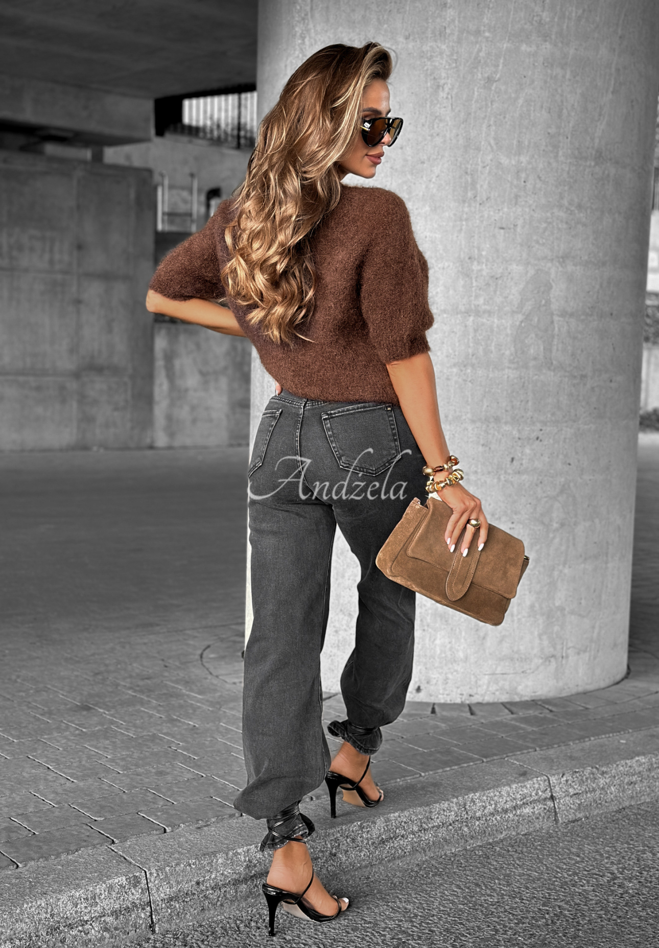 Soft mohair sweater One More Hug chocolate