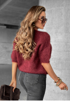 Sweter alpaka Cuddle Clouds burgundowy