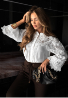 Koronkowa koszula Let Me Stay biała