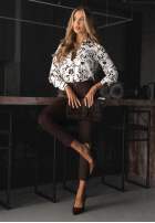 Wzorzysta koszula Without a Word ecru