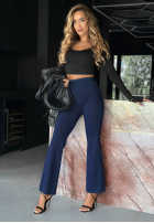 Legginsy dzwony No More Waiting ciemnoniebieskie