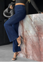 Legginsy dzwony No More Waiting ciemnoniebieskie