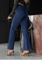 Legginsy dzwony No More Waiting ciemnoniebieskie