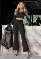 Legginsy dzwony No More Waiting czarne