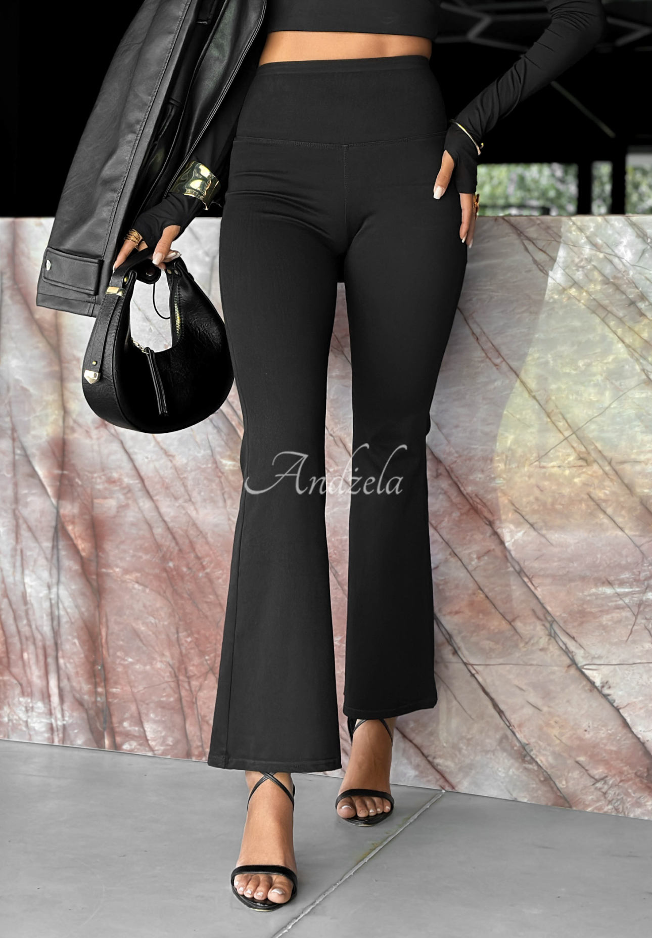 No More Waiting bell leggings black