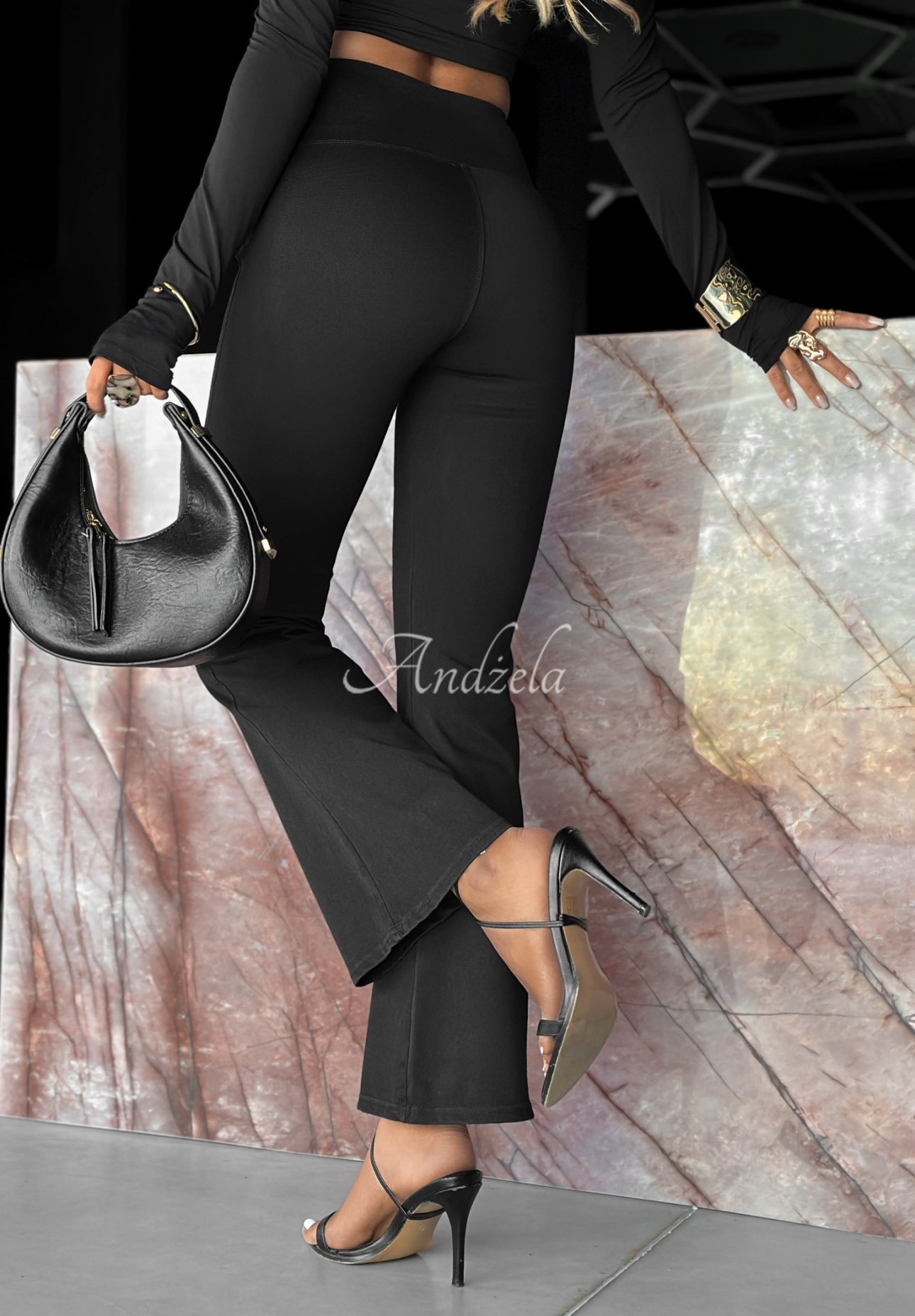 No More Waiting bell leggings black