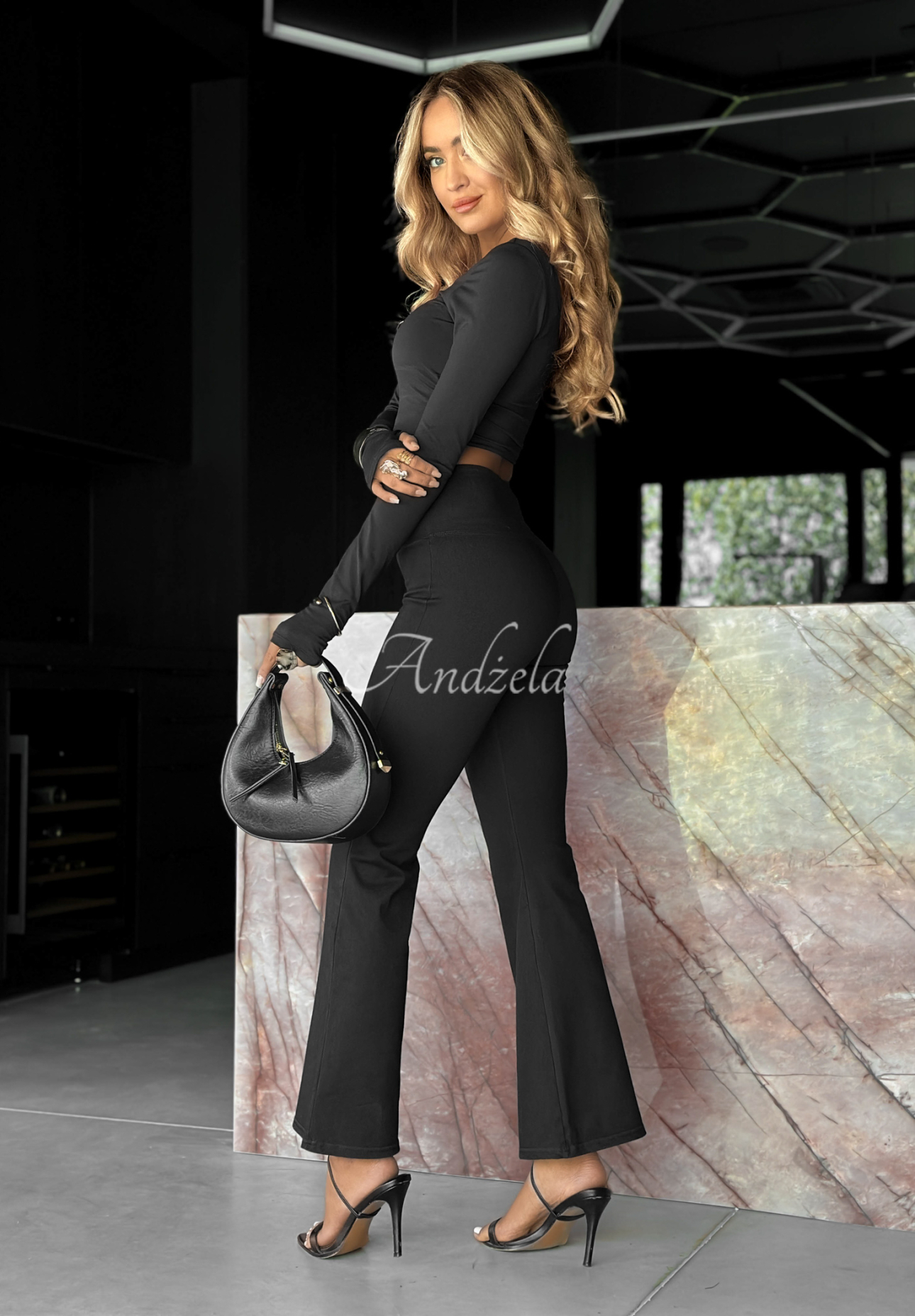 No More Waiting bell leggings black