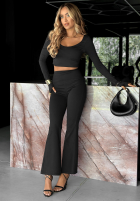 Legginsy dzwony No More Waiting czarne