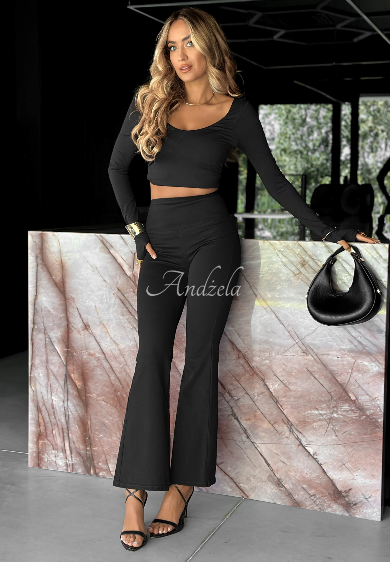 No More Waiting bell leggings black