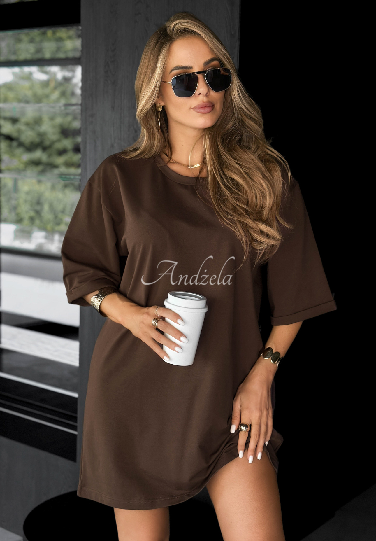 Long T-shirt Daily Look chocolate