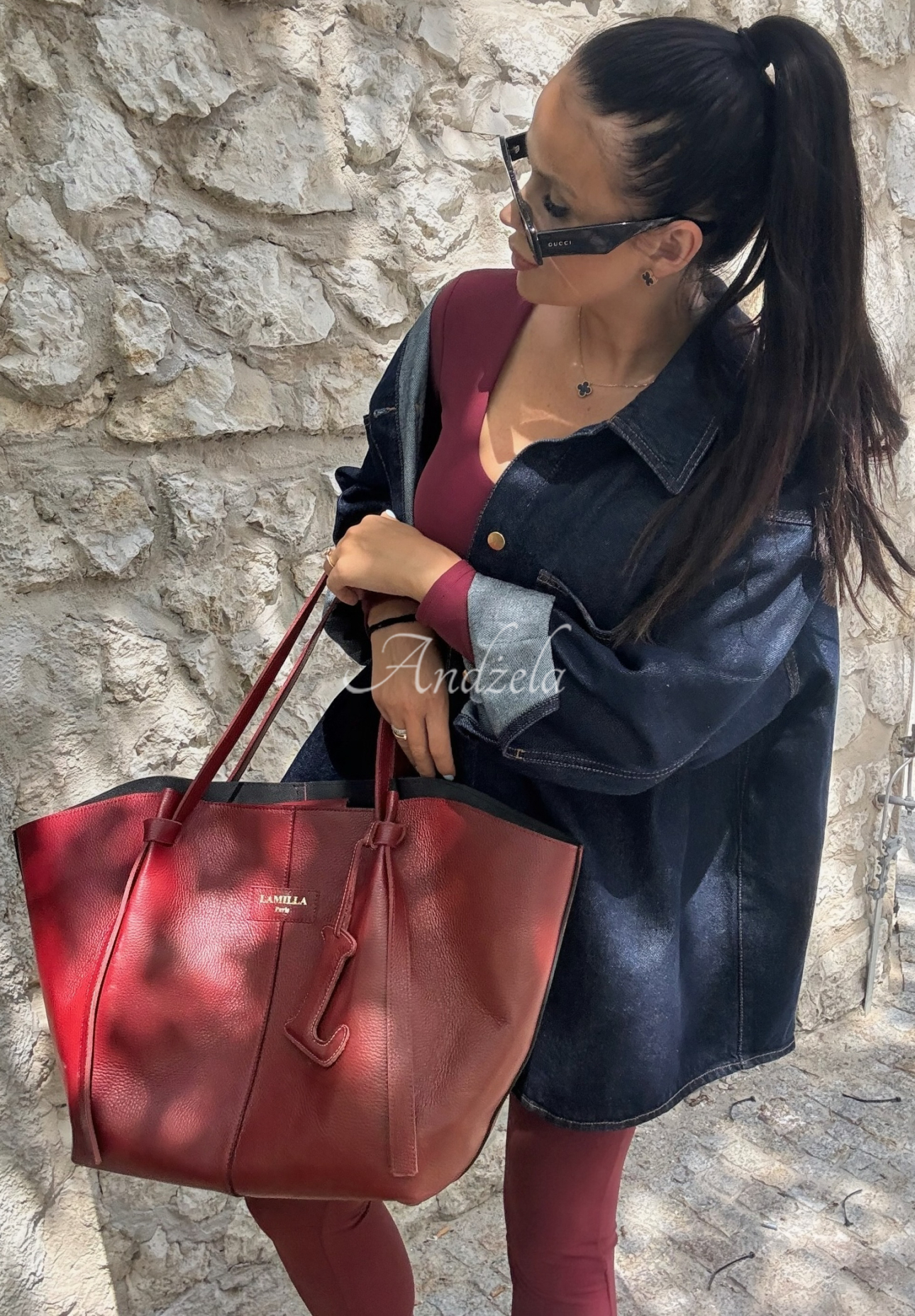 La Milla Don't Say Maybe denim shirt navy blue