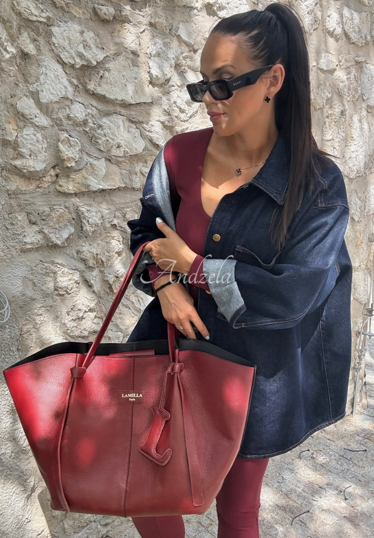 Jeansowa koszula La Milla Don’t Say Maybe granatowa