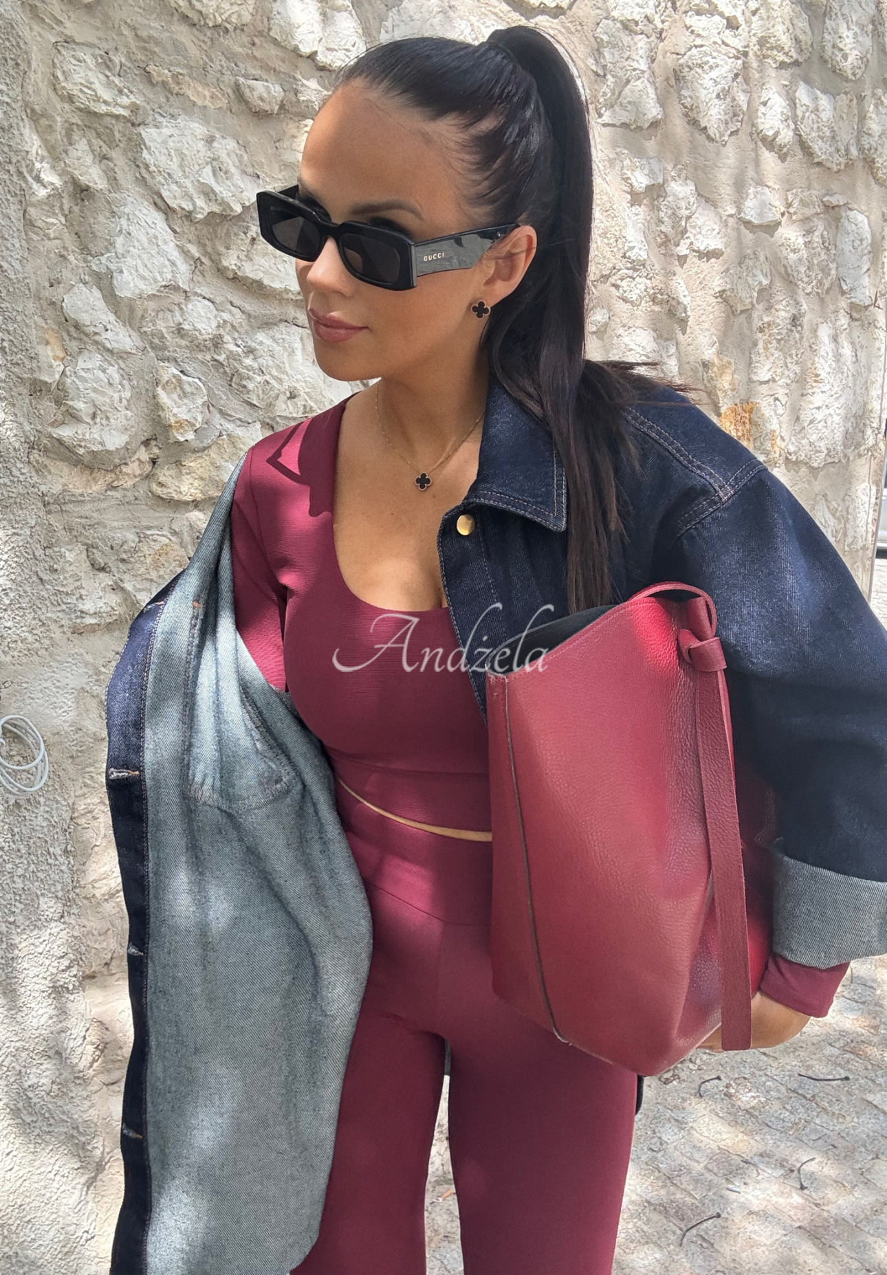 Jeansowa koszula La Milla Don’t Say Maybe granatowa