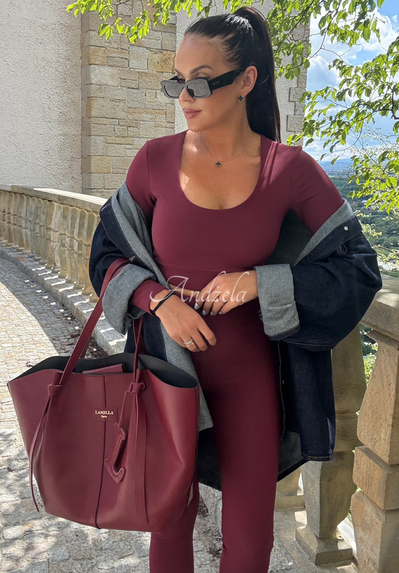 Jeansowa koszula La Milla Don’t Say Maybe granatowa