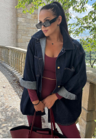 Jeansowa koszula La Milla Don’t Say Maybe granatowa