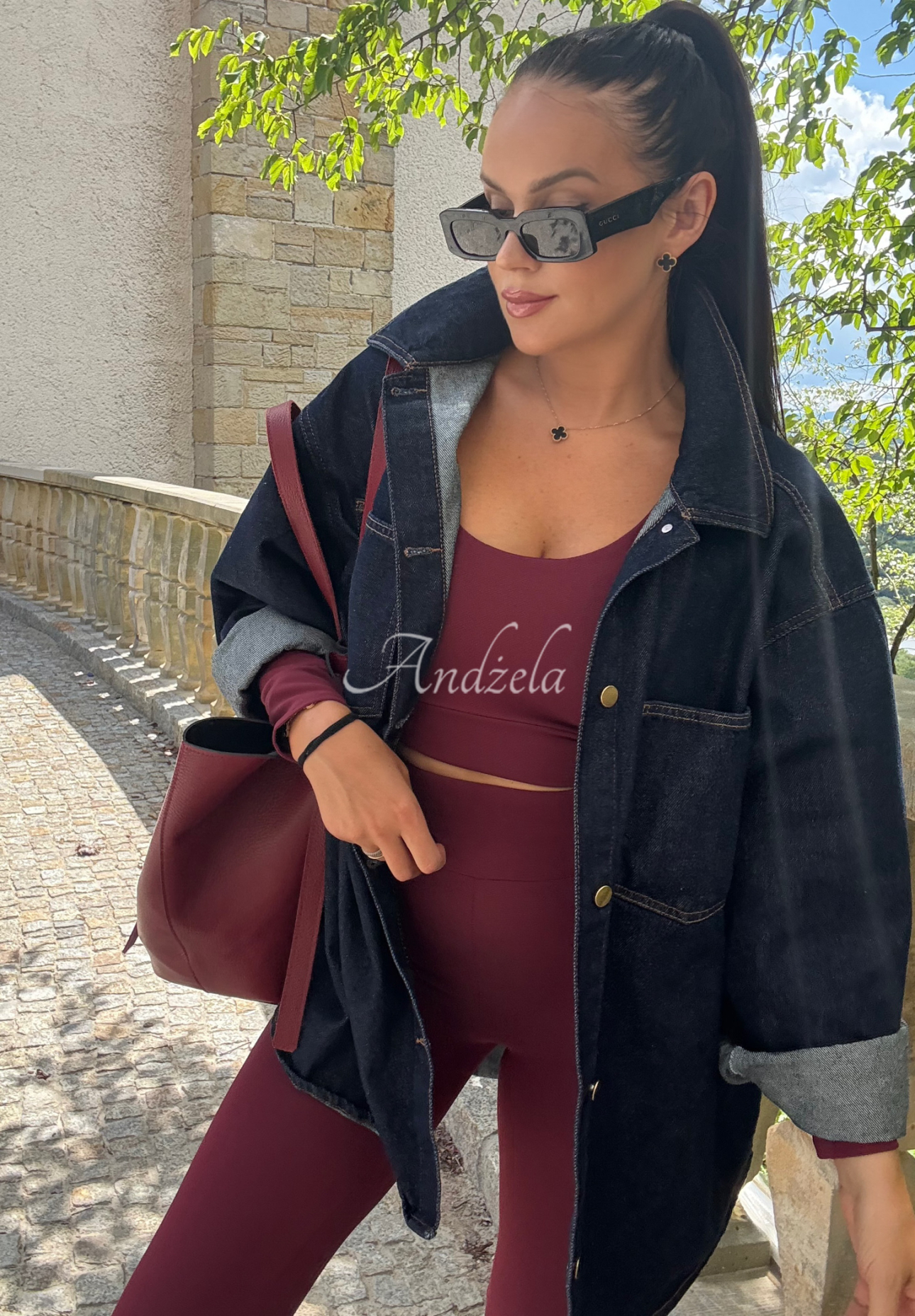 Jeansowa koszula La Milla Don’t Say Maybe granatowa