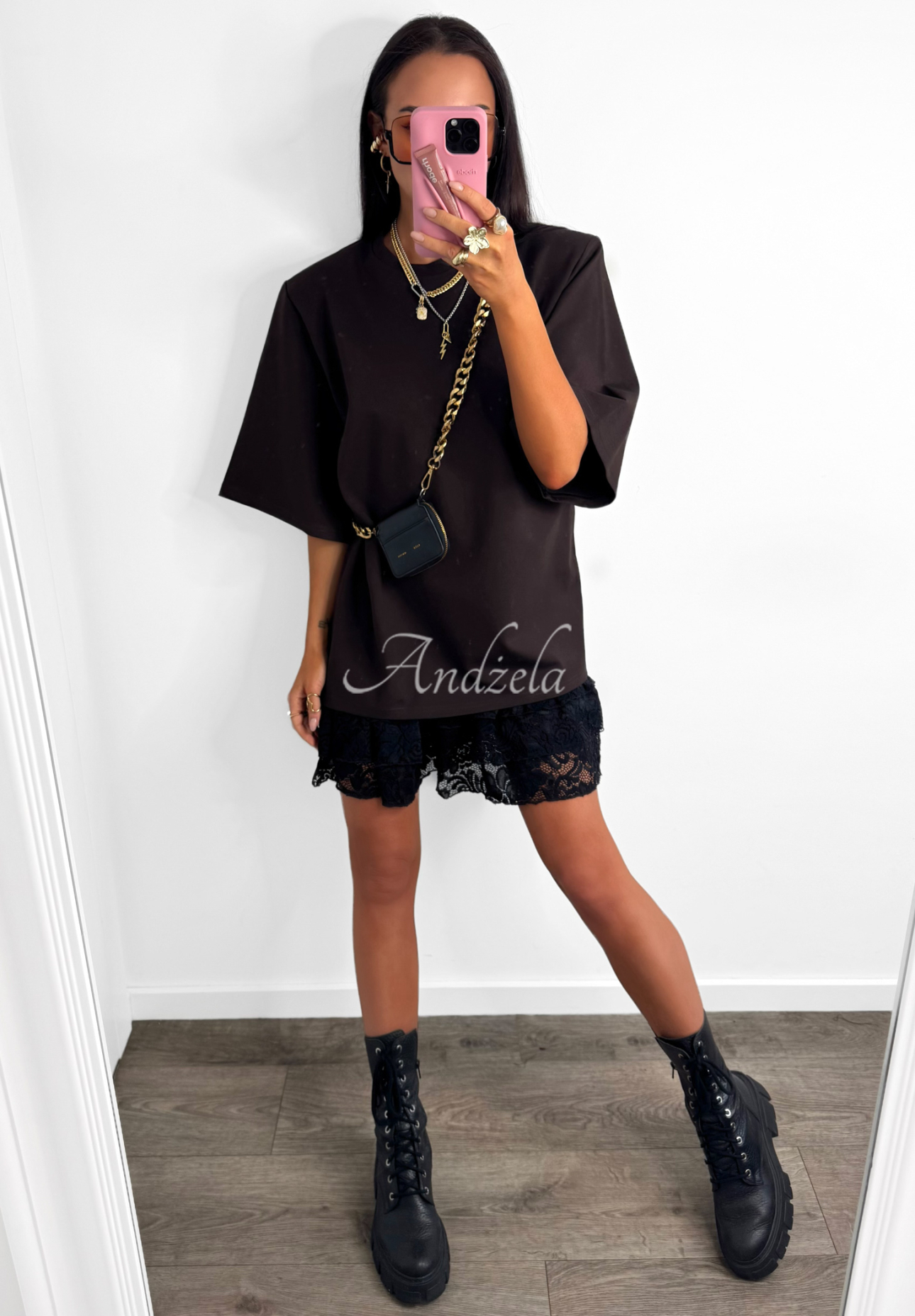 La Milla viscose T-shirt When You Look chocolate