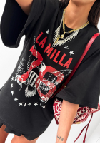 T-shirt z nadrukiem La Milla Rise and Conquer czarna