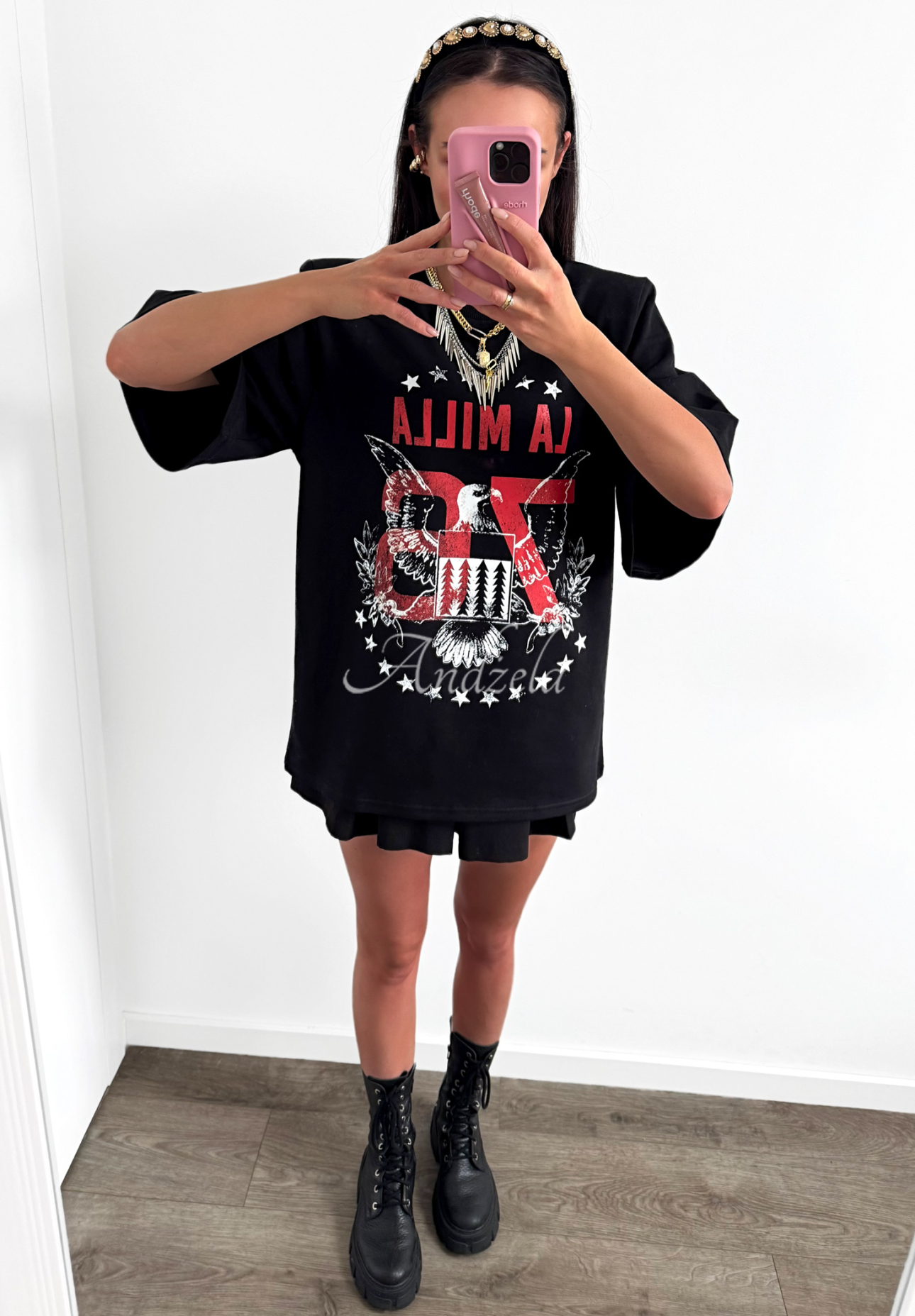 T-shirt z nadrukiem La Milla Rise and Conquer czarny