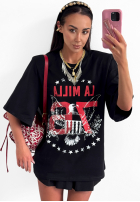 T-shirt z nadrukiem La Milla Rise and Conquer czarna