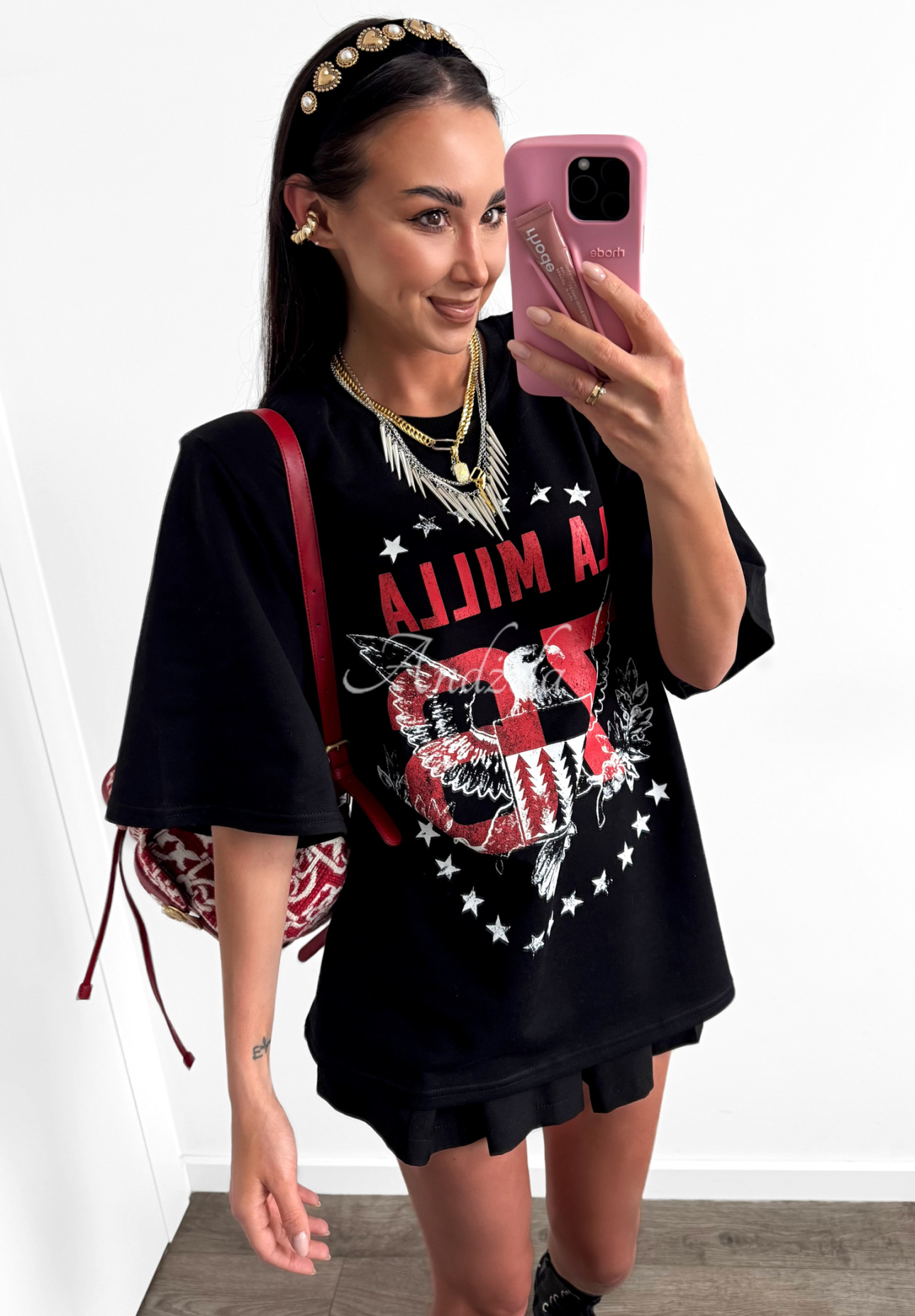 T-shirt z nadrukiem La Milla Rise and Conquer czarny