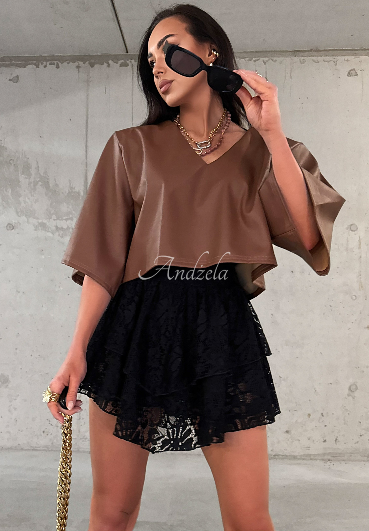 La Milla Unseen lace skirt-shorts black