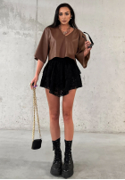 La Milla Unseen lace skirt-shorts black