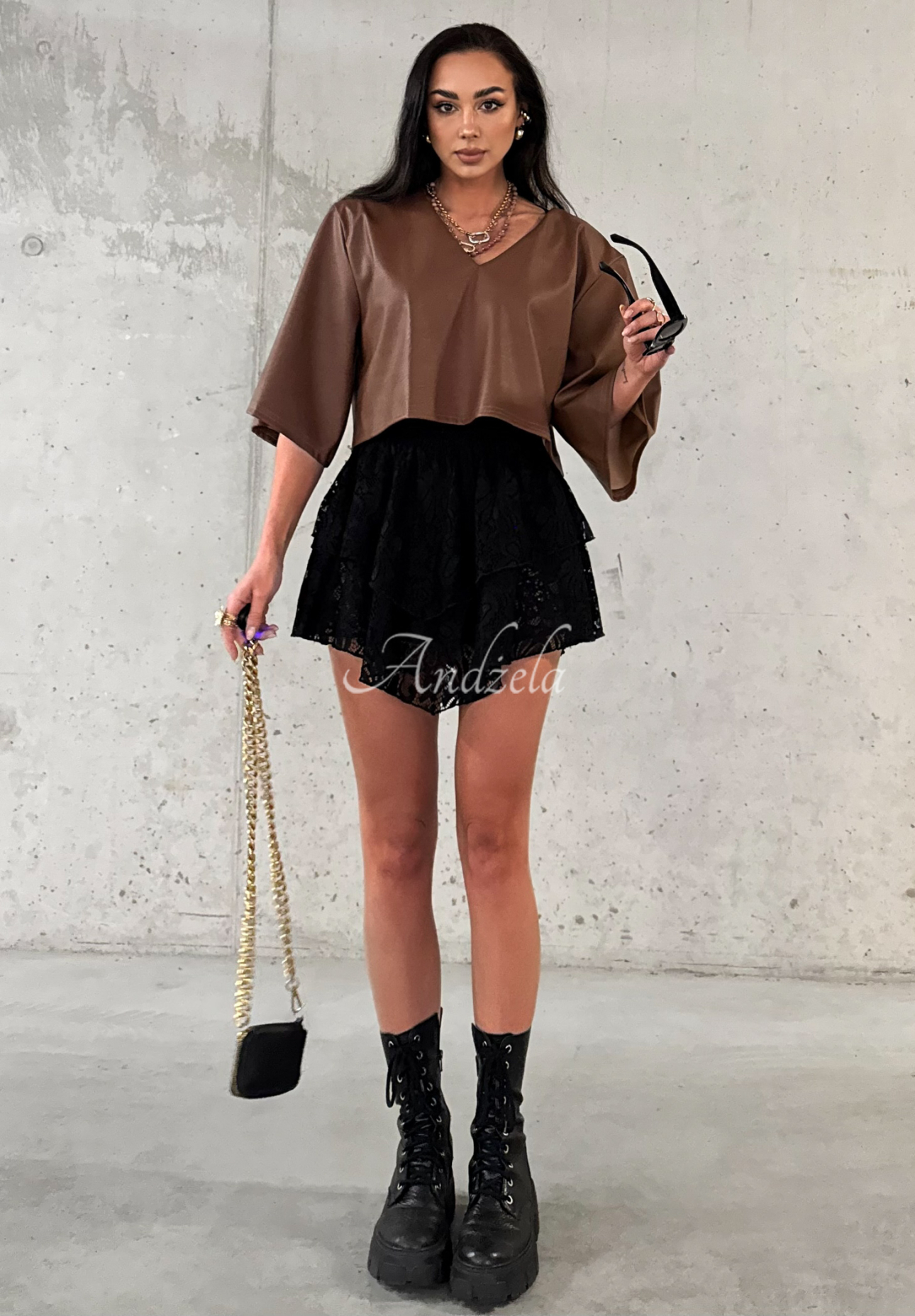 Koronkowe spódnico-spodenki La Milla Unseen czarne