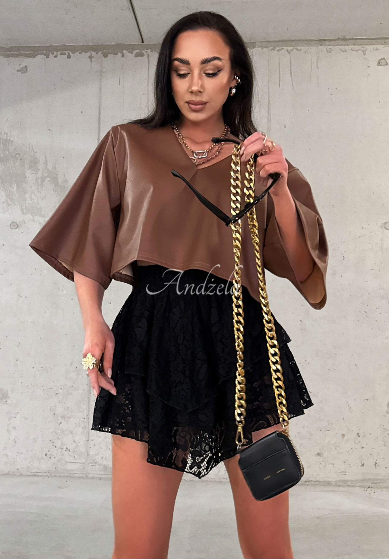 La Milla Unseen lace skirt-shorts black