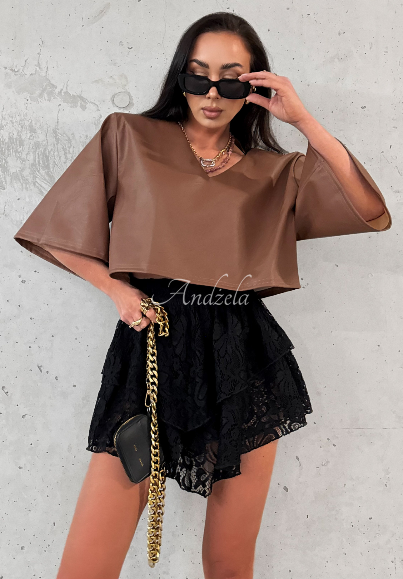La Milla Unseen lace skirt-shorts black
