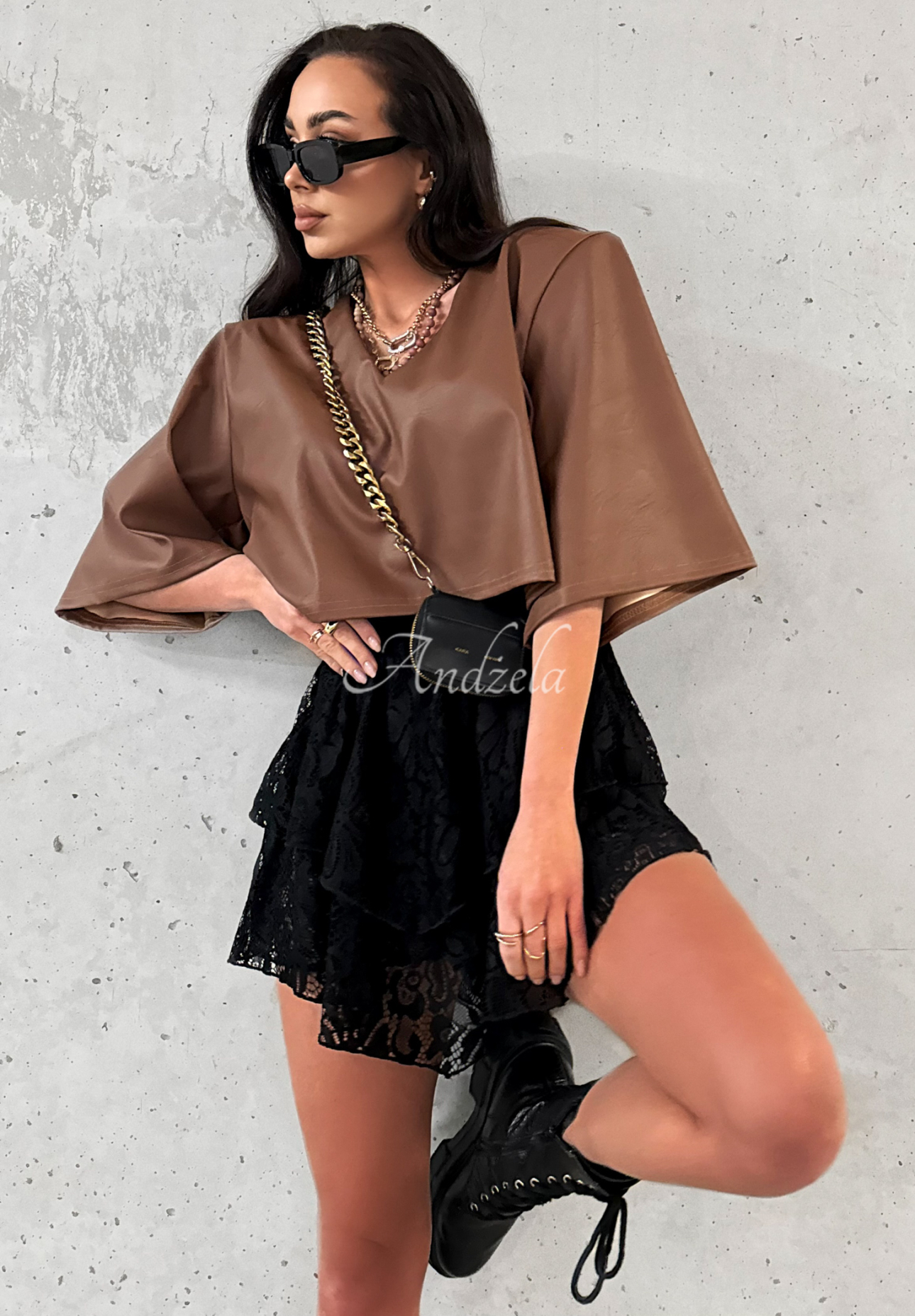 La Milla Unseen lace skirt-shorts black