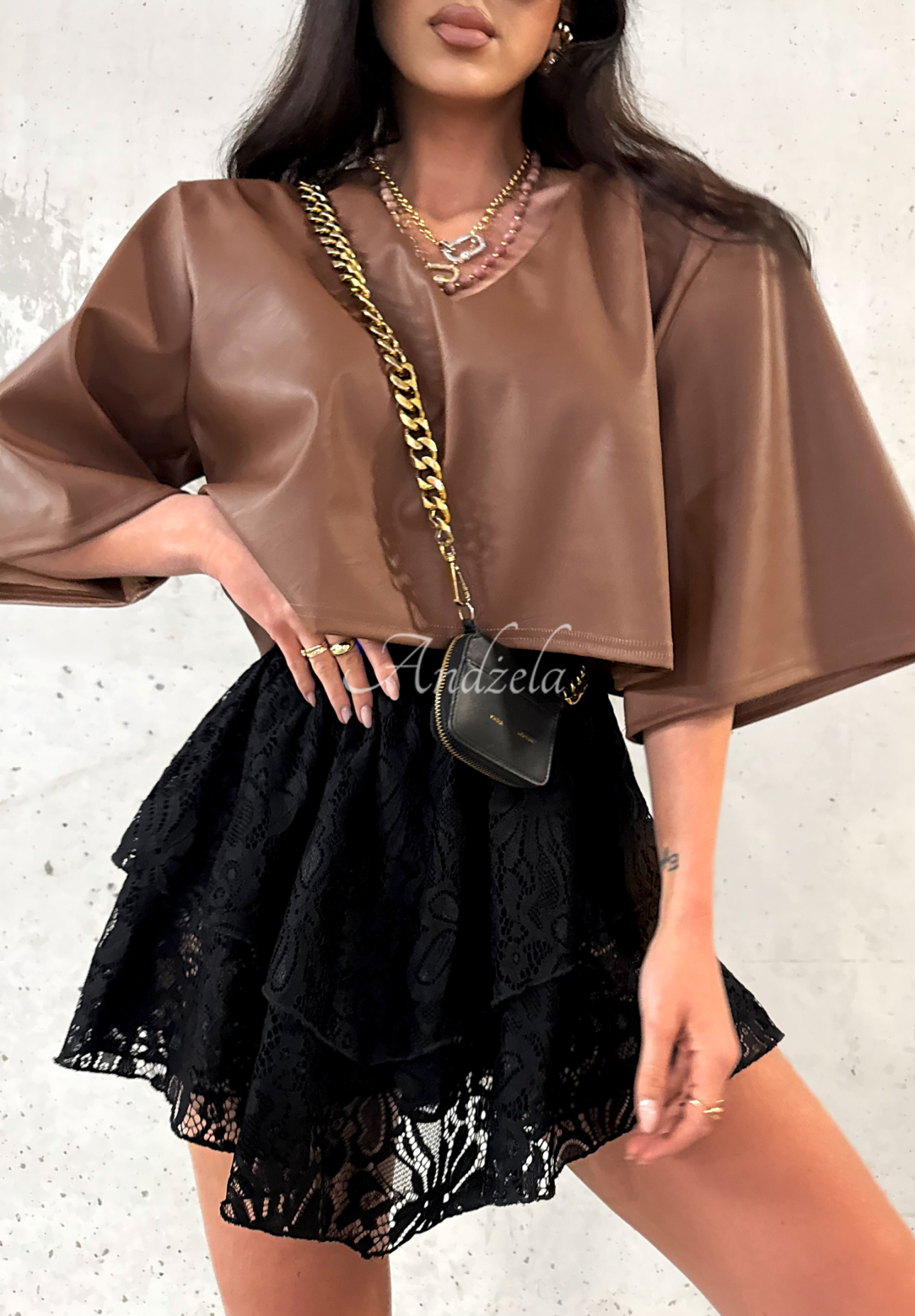 La Milla Unseen lace skirt-shorts black