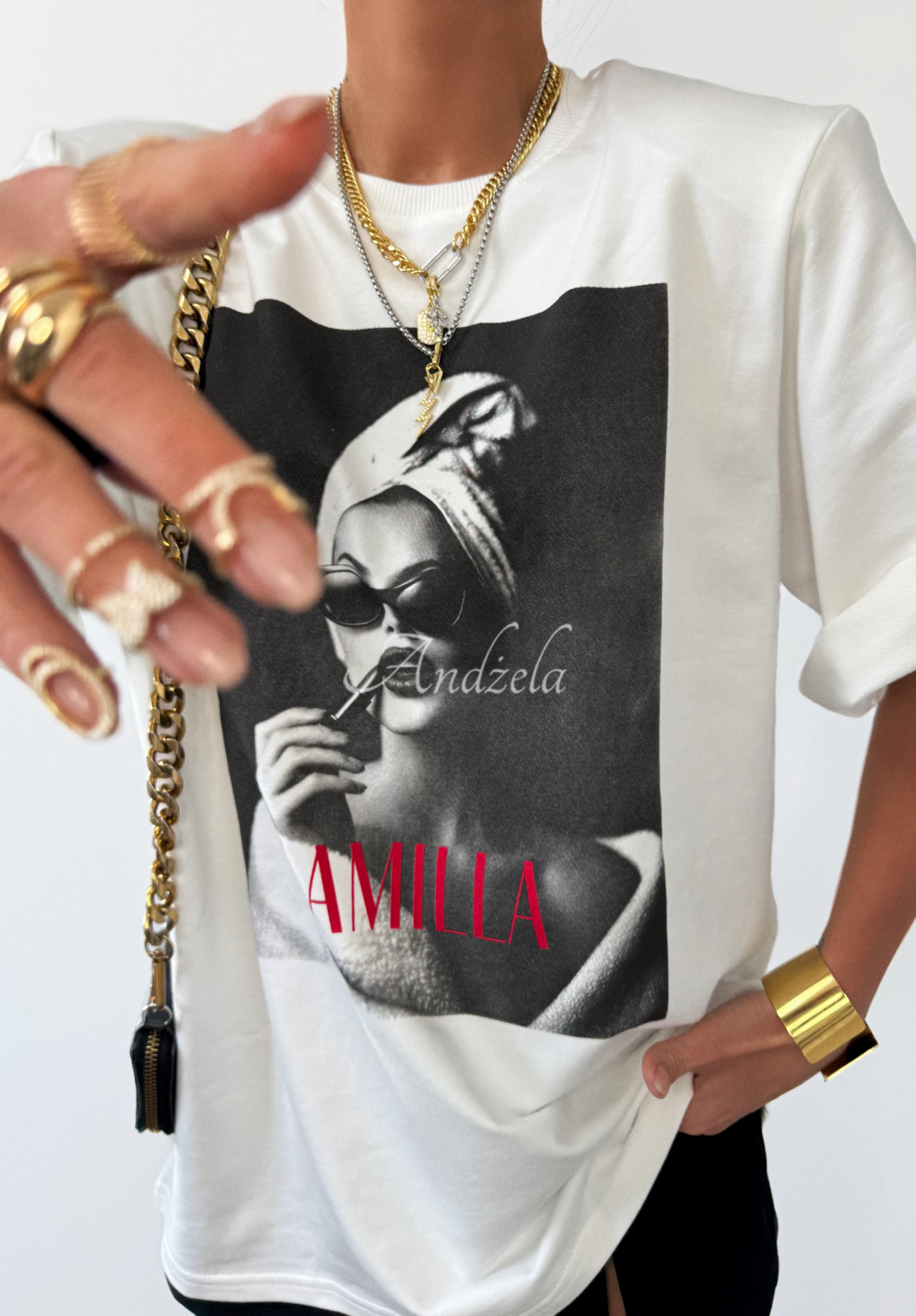 La Milla Her Era printed T-shirt white