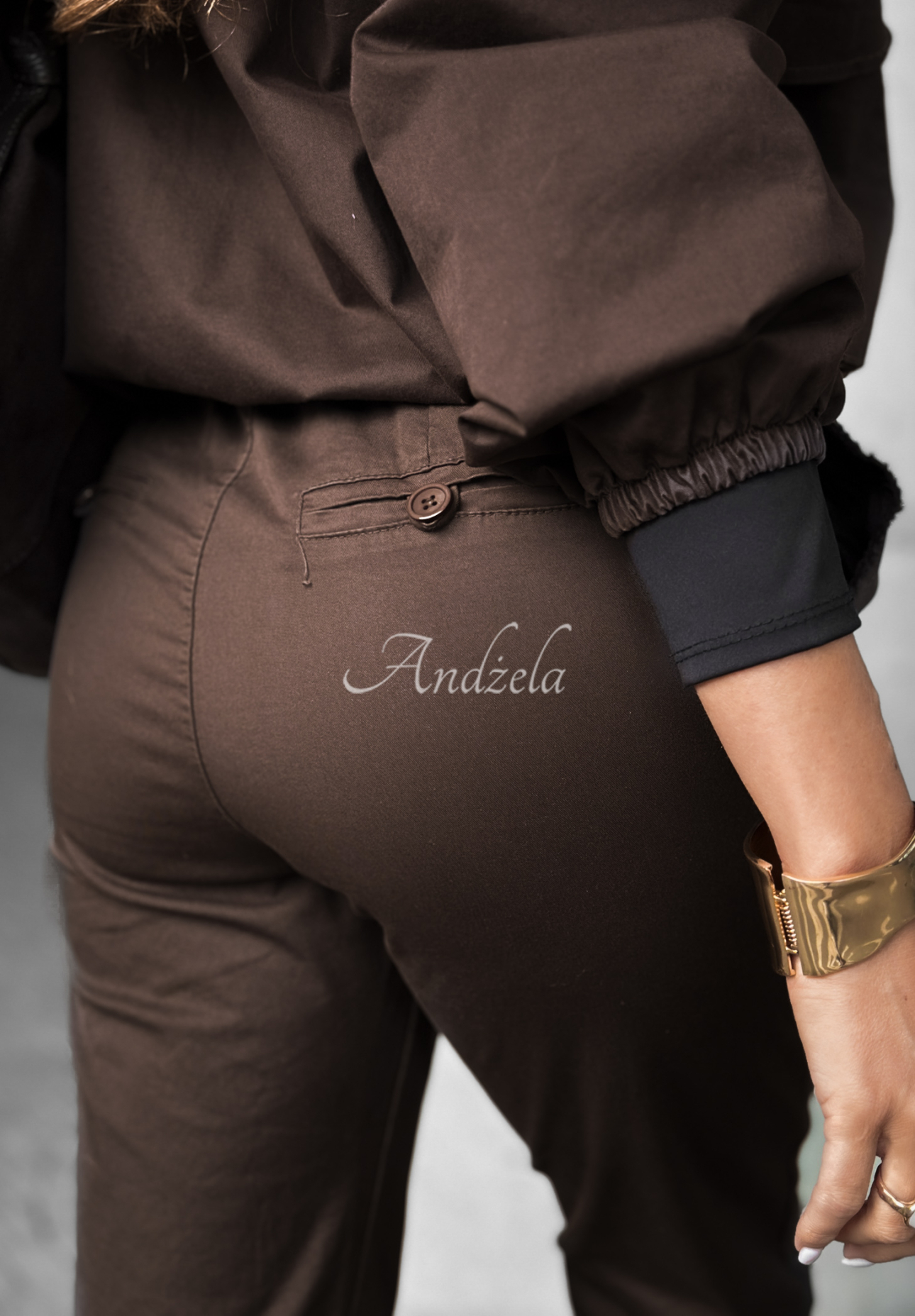 Pants with belt Almost Gone chocolate