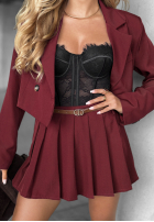 Plisowane spódnico-spodenki I Remember Now burgundowe