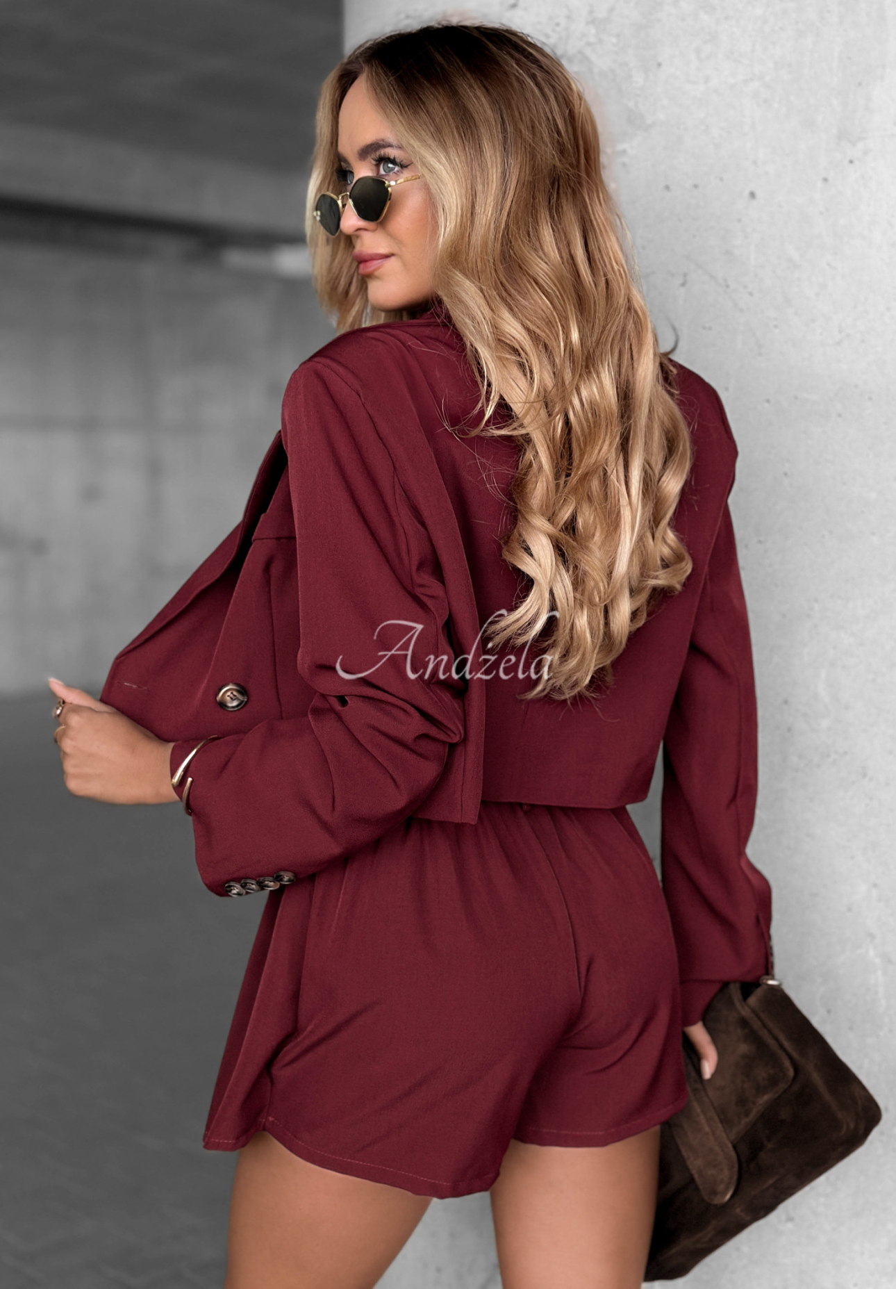 Pleated skirt-shorts I Remember Now burgundy