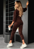 Welurowy komplet Allesi czekoladowy